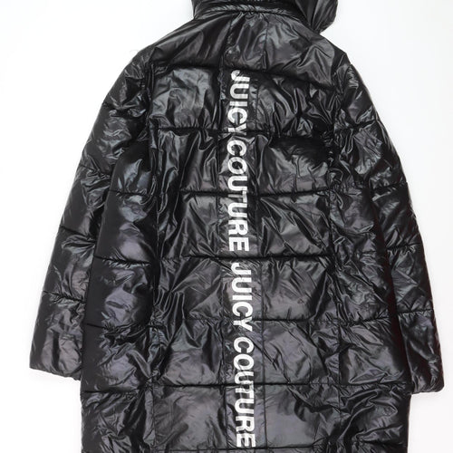 Juicy Couture Women’s Black XL Long Hooded Puffer Coat