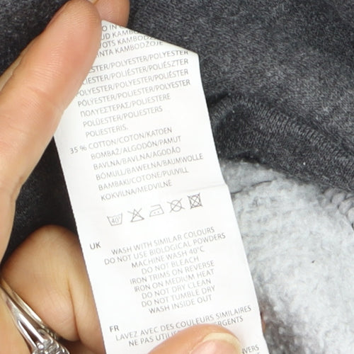 Slazenger Men’s Grey Pullover Hoodie L Fleece Lined Logo