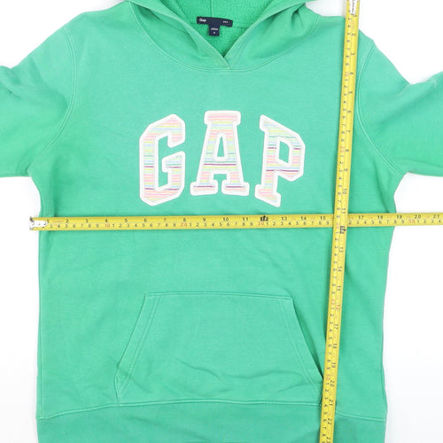 GAP Women's Green Pullover Hoodie Small Fleece Lined Casual Sweatshirt