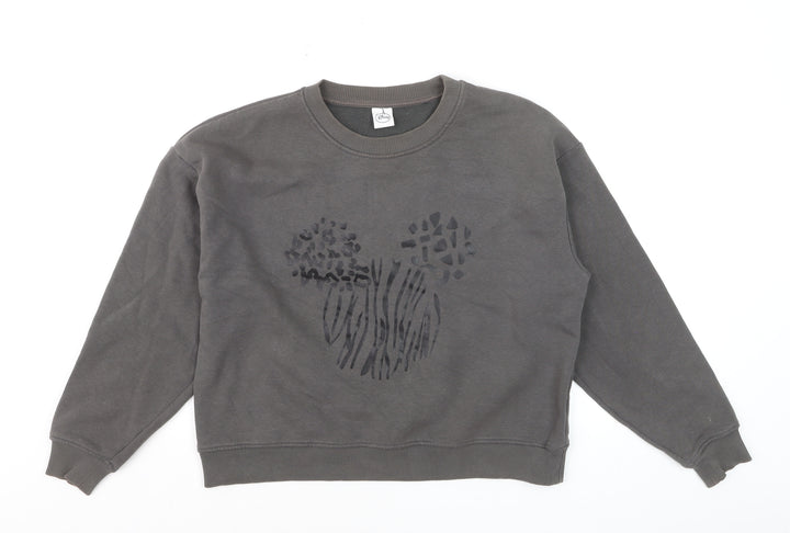 Disney by Very Women's Grey Mickey Mouse Crew Neck Sweatshirt Size M