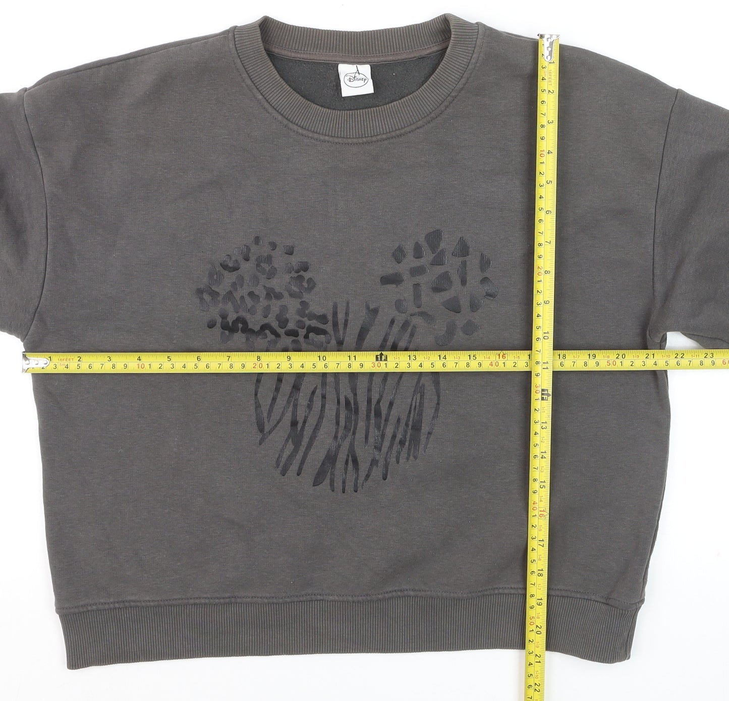 Disney by Very Women's Grey Mickey Mouse Crew Neck Sweatshirt Size M