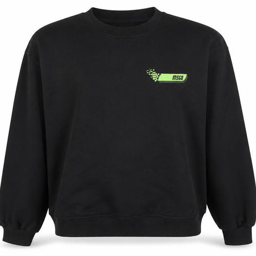 Missguided Unisex Black Graphic Print Pullover Sweatshirt Size 14