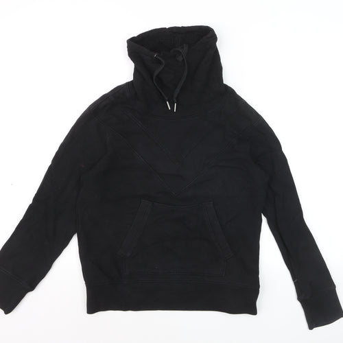 Uniqlo Men's Black M Pullover Hoodie High Neck Fleece Sweatshirt