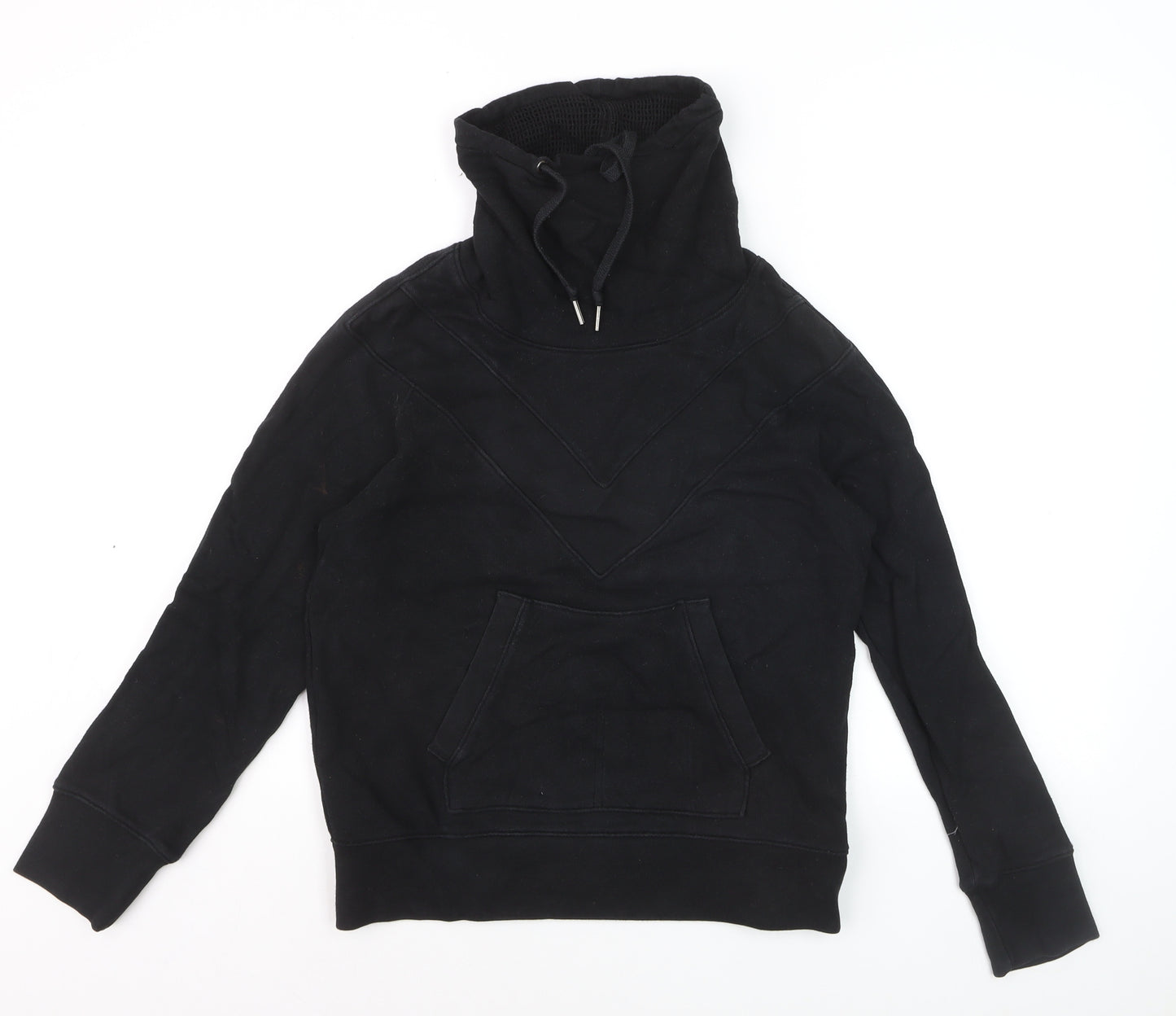 Uniqlo Men's Black M Pullover Hoodie High Neck Fleece Sweatshirt