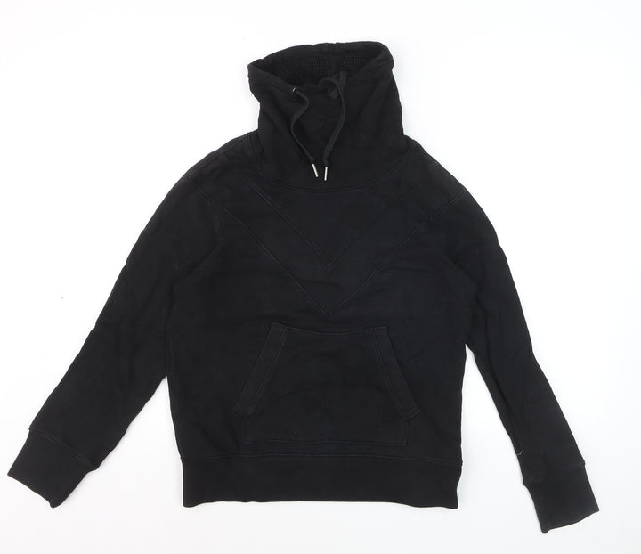 Uniqlo Men's Black M Pullover Hoodie High Neck Fleece Sweatshirt
