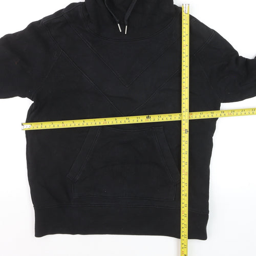 Uniqlo Men's Black M Pullover Hoodie High Neck Fleece Sweatshirt