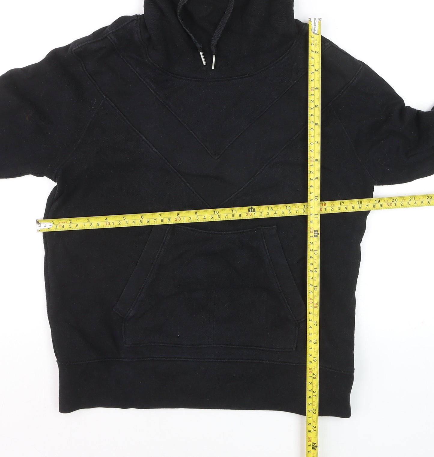 Uniqlo Men's Black M Pullover Hoodie High Neck Fleece Sweatshirt