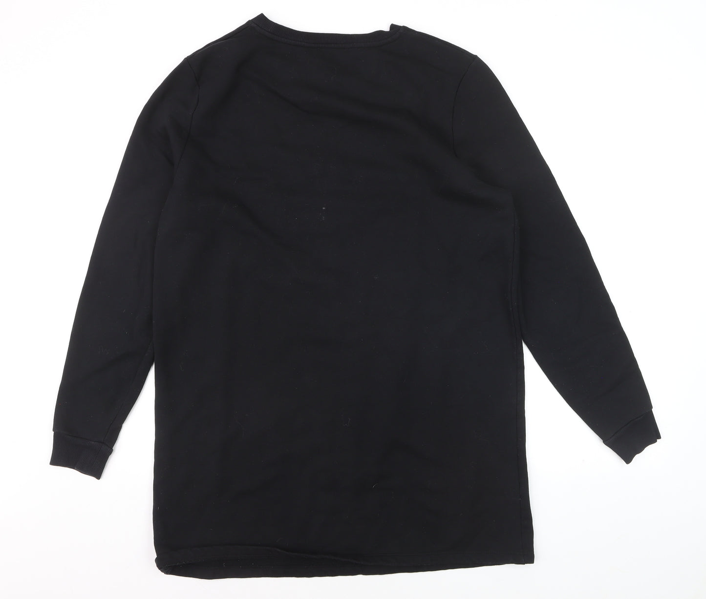 Lipsy Women Black Sequin Lips Sweatshirt UK 14