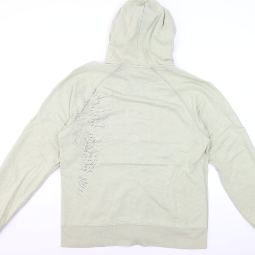 GAP Men's Beige Full Zip Hoodie L Graphic Print Cotton Blend