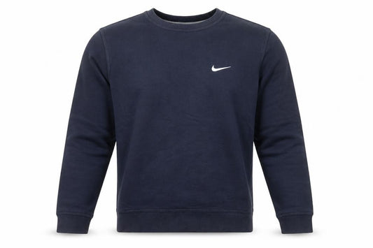 Front view of Nike Men's Blue Crew Neck Pullover Sweatshirt M