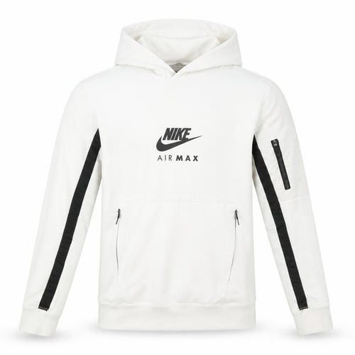 Nike Air Max Boys White Pullover Hoodie Small 128-137cm Polyester