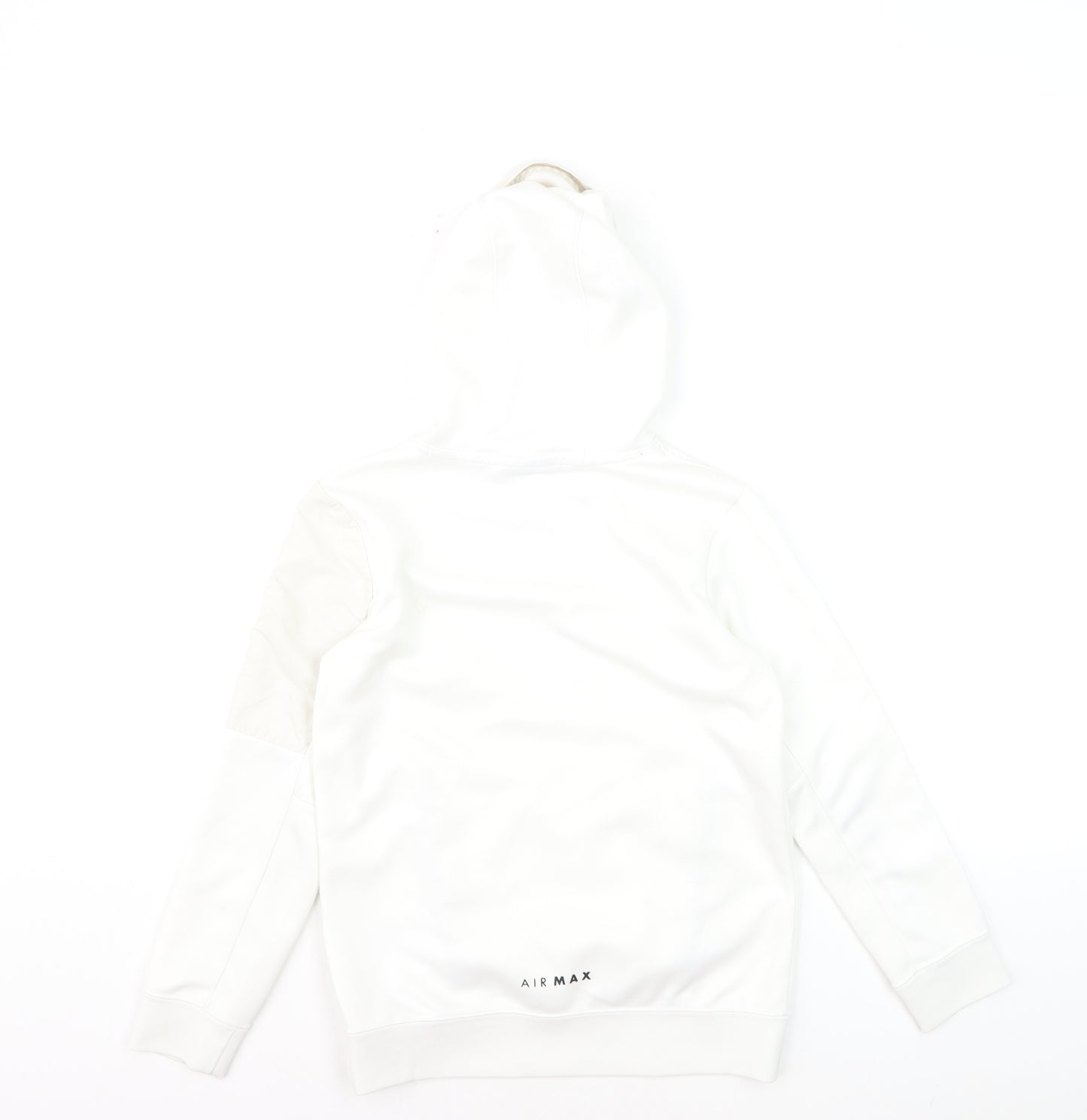 Nike Air Max Boys White Pullover Hoodie Small 128-137cm Polyester