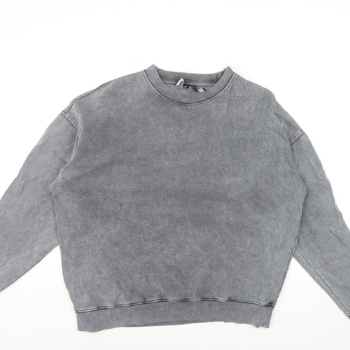 Reclaimed Vintage Men Grey Pullover Sweatshirt Size M Regular Fit