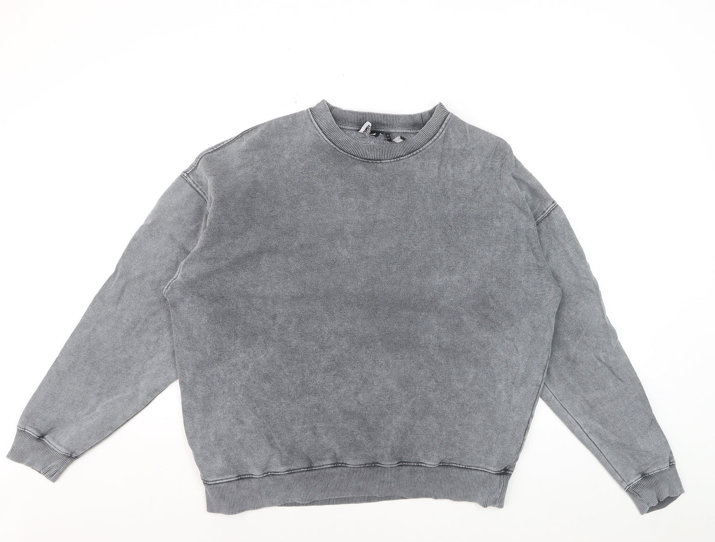 Reclaimed Vintage Men Grey Pullover Sweatshirt Size M Regular Fit