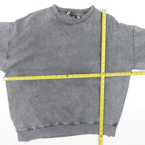 Reclaimed Vintage Men Grey Pullover Sweatshirt Size M Regular Fit