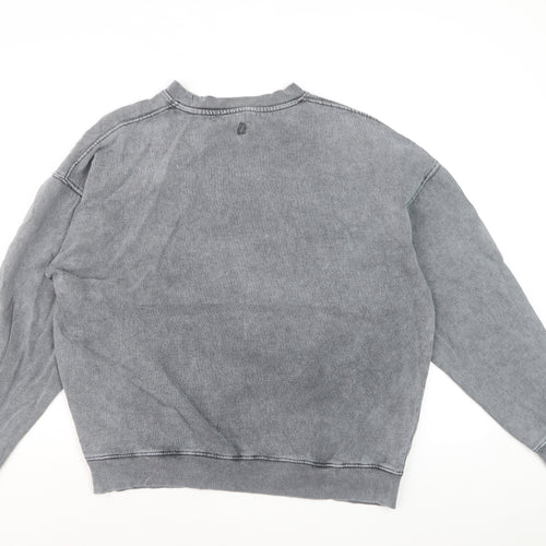 Reclaimed Vintage Men Grey Pullover Sweatshirt Size M Regular Fit