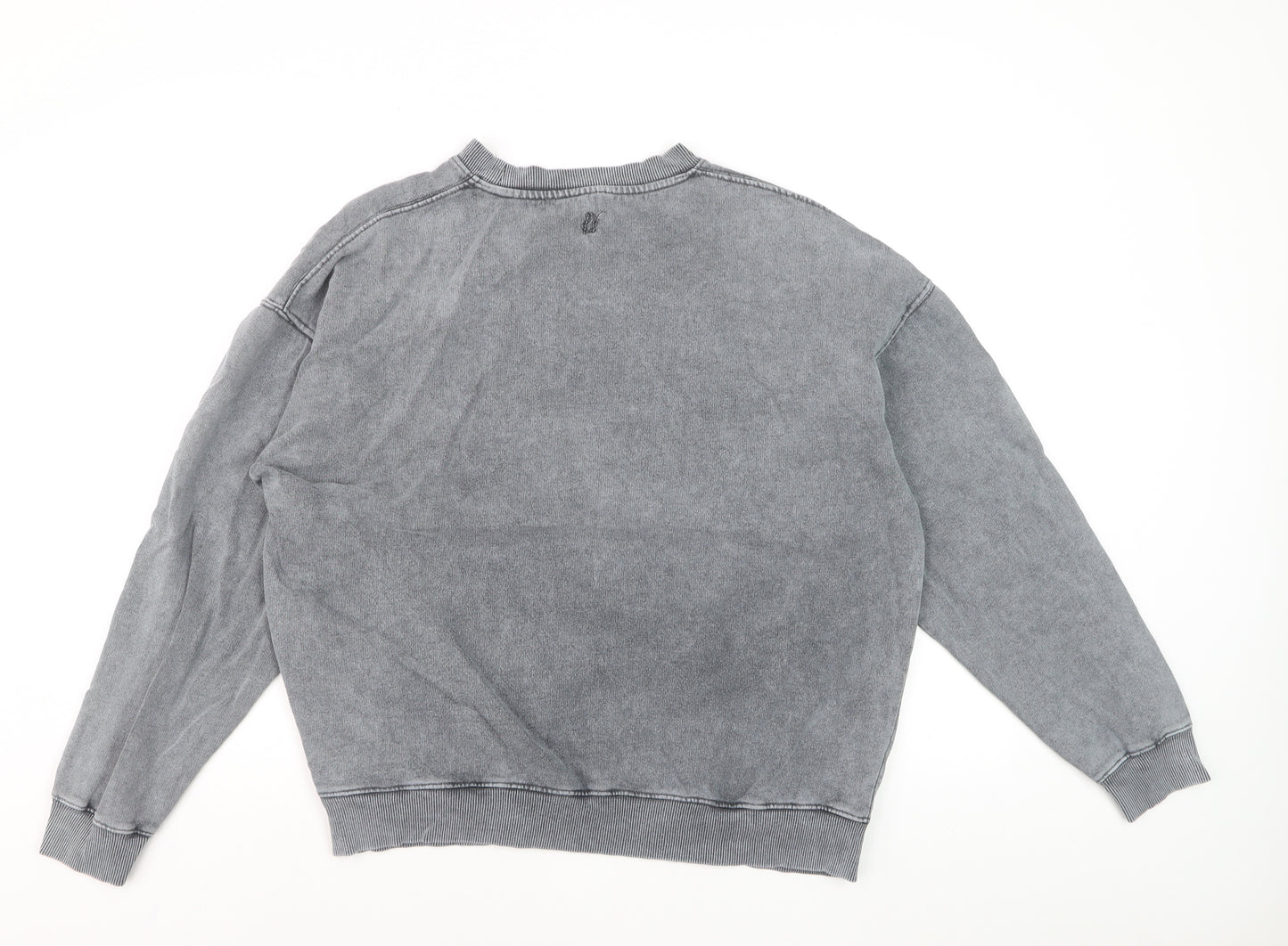Reclaimed Vintage Men Grey Pullover Sweatshirt Size M Regular Fit