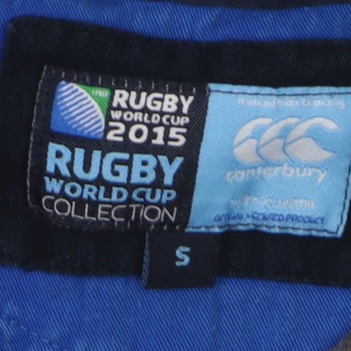 Canterbury Men's Grey Striped Rugby World Cup 2015 Polo Shirt Size S