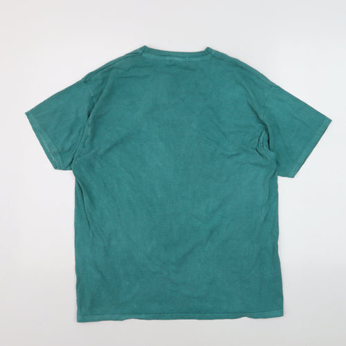 PrettyLittleThing Women's Green USA Graphic T-Shirt Size M