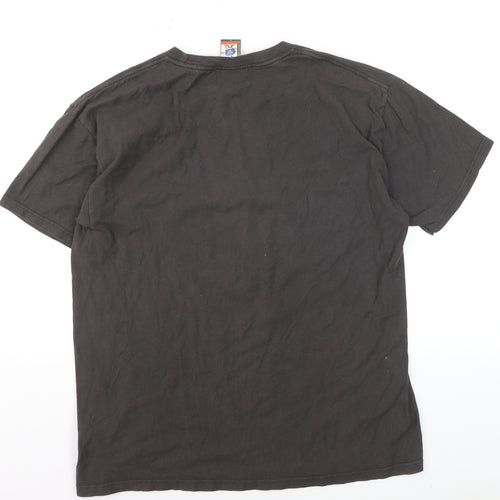 The Duck Co Men's Black Graphic T-Shirt L All Moosed Up Funny Cotton