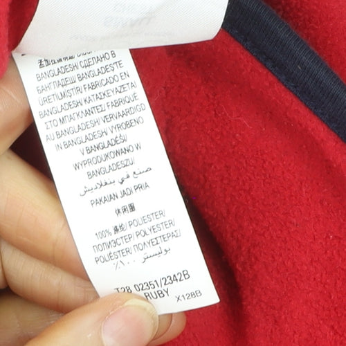 Blue Harbour Men's Red Full Zip Fleece Sweatshirt Size S
