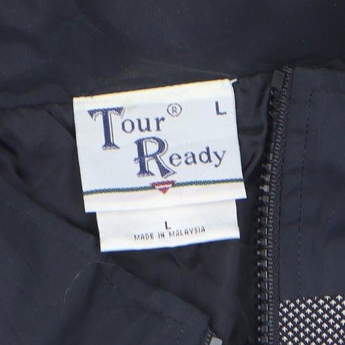 Tour Ready Men's Grey L 1/4 Zip Lightweight Lined Jacket