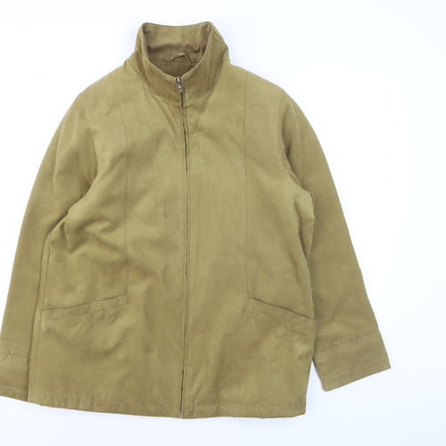 EWM Women’s Beige Full Zip Mid-Length Jacket Size 14