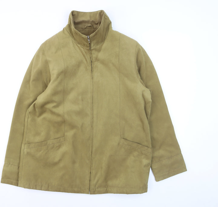 EWM Women’s Beige Full Zip Mid-Length Jacket Size 14