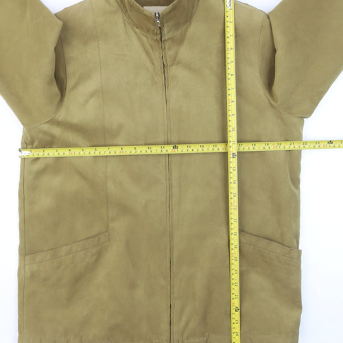 EWM Women’s Beige Full Zip Mid-Length Jacket Size 14