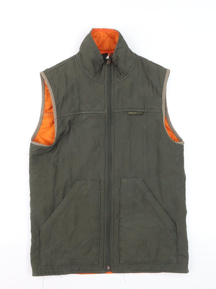 Solognac Men's Green Quilted Waistcoat Size S Outdoor Gilet