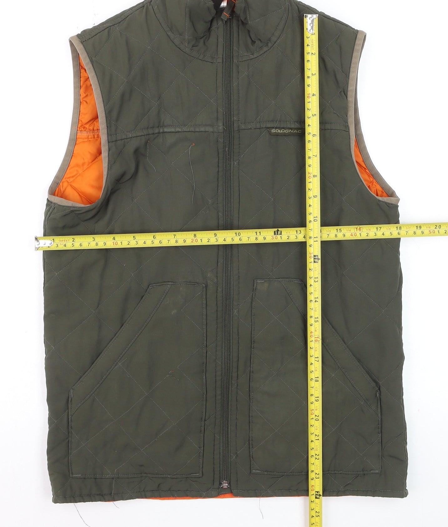 Solognac Men's Green Quilted Waistcoat Size S Outdoor Gilet