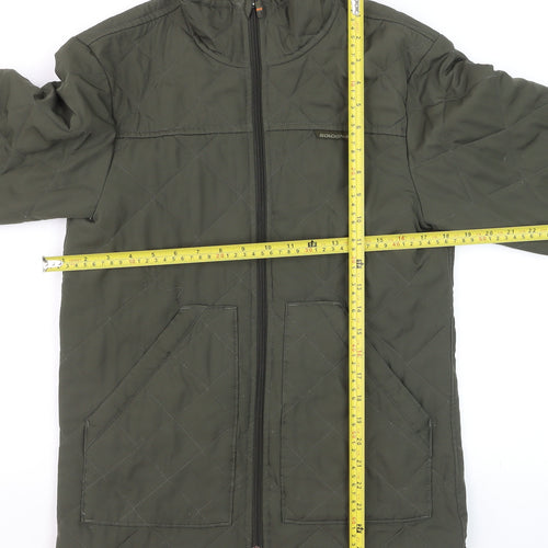 Solognac Men's Green Quilted Hunting Jacket Size S Polyester