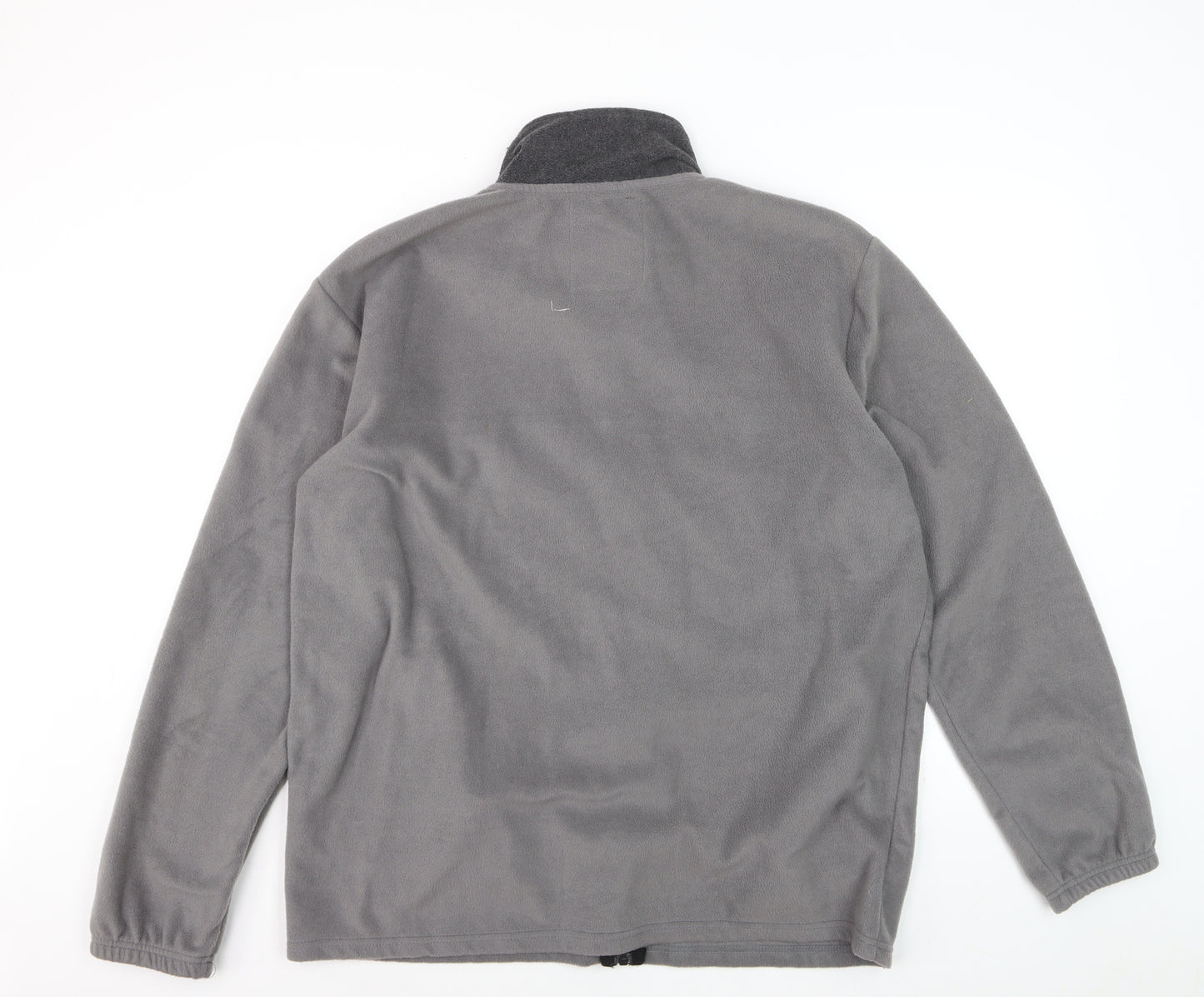 Atlas For Men Grey Full Zip Fleece Jacket L Outdoor Hiking Sweatshirt