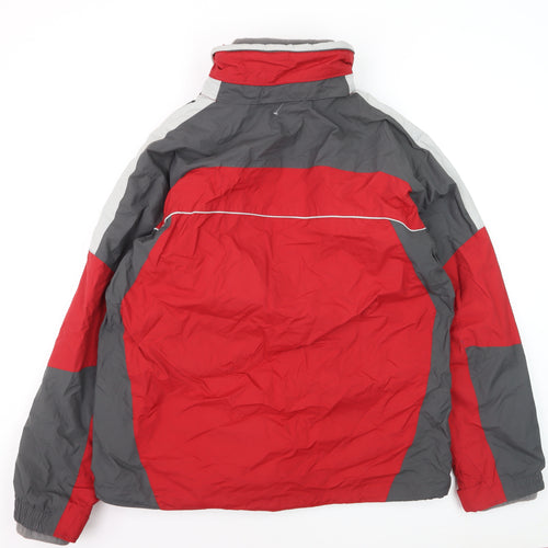 Columbia Men's Red Grey L Interchange 3-in-1 Waterproof Jacket