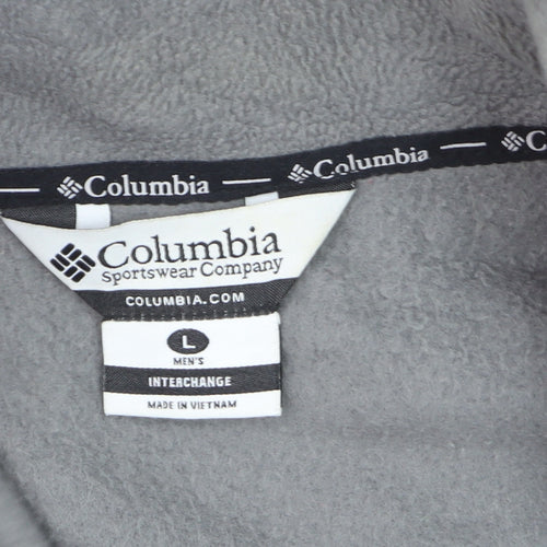 Columbia Men's Red Grey L Interchange 3-in-1 Waterproof Jacket