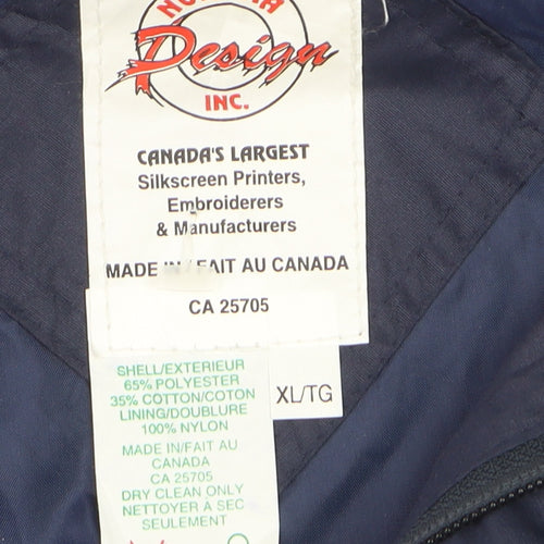 Norama Design Men's Blue XL Bomber Jacket Makita Logo Workwear