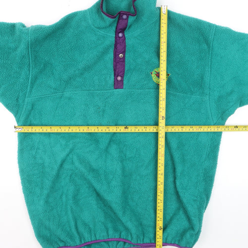 Cape Comfort Men's Green Fleece 1/4 Zip Retro Outdoor Jacket M