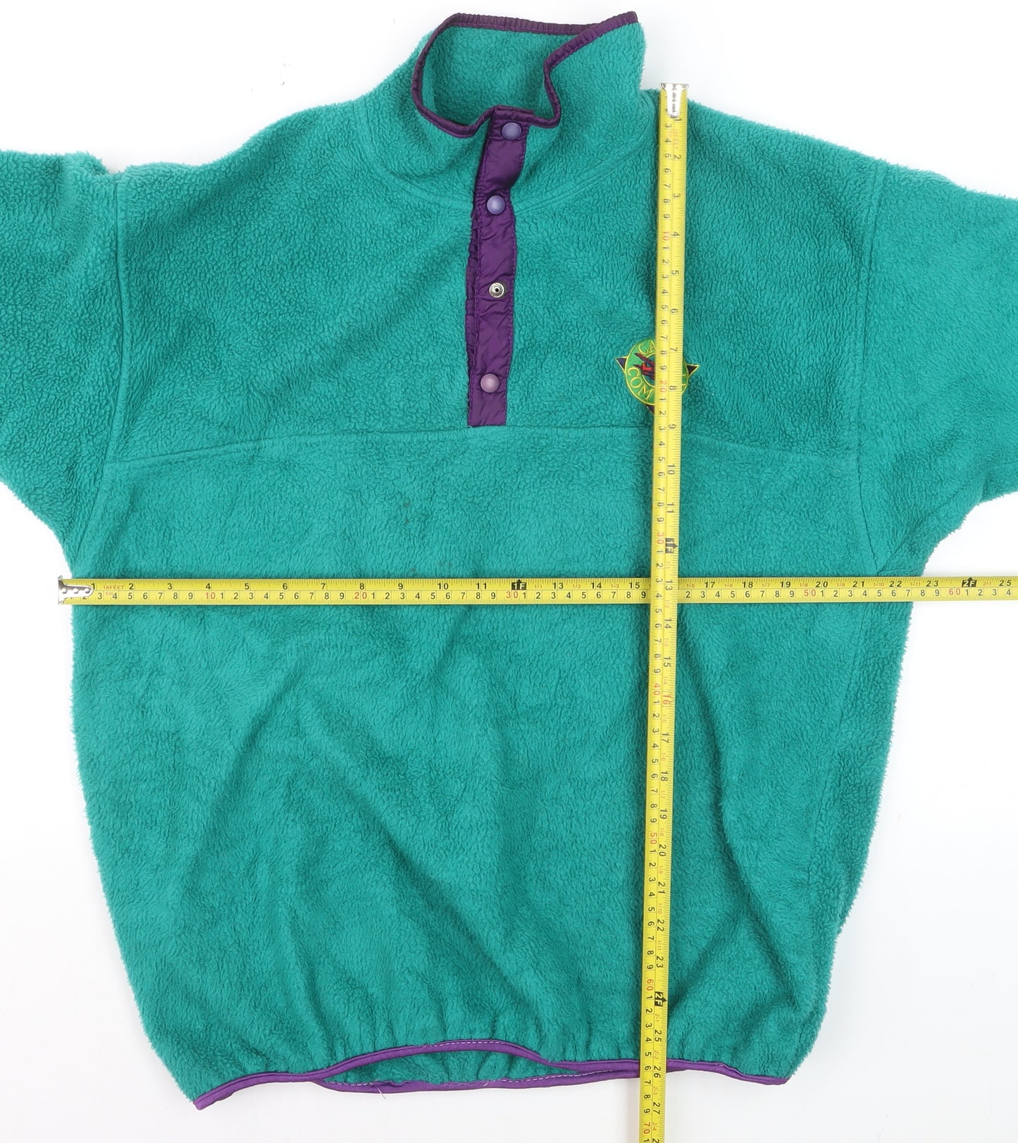 Cape Comfort Men's Green Fleece 1/4 Zip Retro Outdoor Jacket M