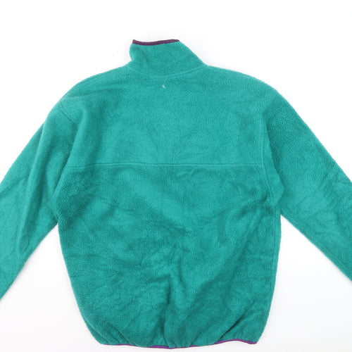 Cape Comfort Men's Green Fleece 1/4 Zip Retro Outdoor Jacket M