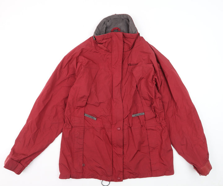Marmot Men Red L Waterproof Hooded Parka Jacket