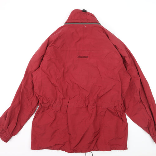Marmot Men Red L Waterproof Hooded Parka Jacket