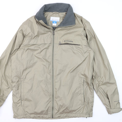 Columbia Men's Beige M Windbreaker Jacket Lightweight Outdoor