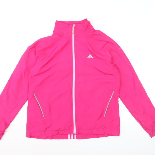 Adidas Women's Pink Windbreaker Jacket Size 18 Lightweight Activewear