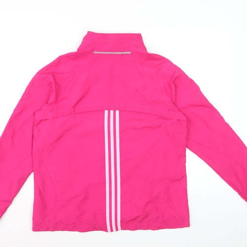 Adidas Women's Pink Windbreaker Jacket Size 18 Lightweight Activewear