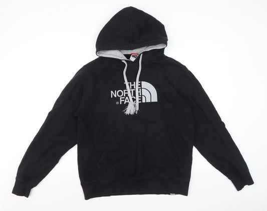The North Face Men’s Black Large Pullover Hoodie with Logo and Kangaroo Pocket
