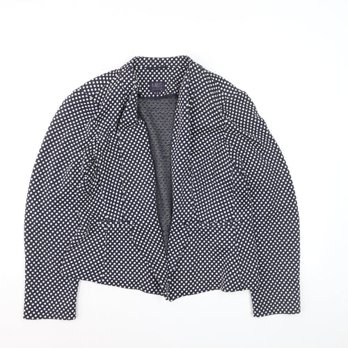Marks and Spencer Womens Blue Polka Dot Blazer Size 18 Regular Fit