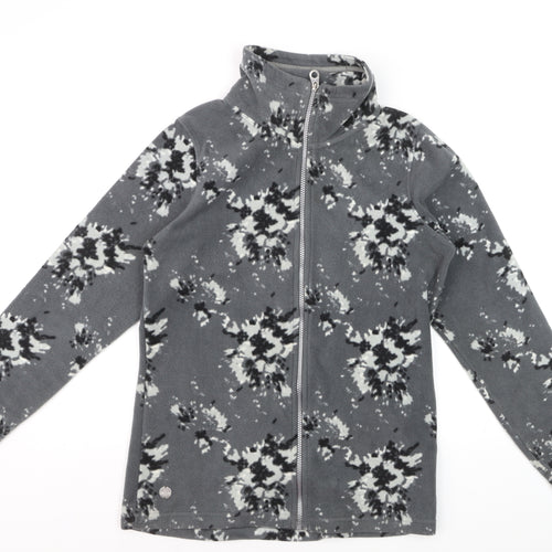 Regatta Women’s Grey Floral Fleece Full Zip Sweatshirt UK 12