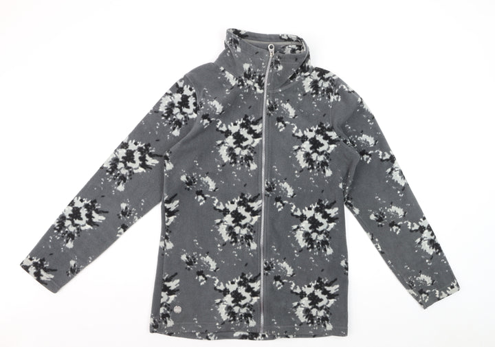 Regatta Women’s Grey Floral Fleece Full Zip Sweatshirt UK 12