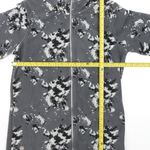 Regatta Women’s Grey Floral Fleece Full Zip Sweatshirt UK 12