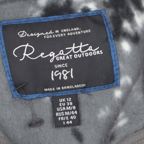 Regatta Women’s Grey Floral Fleece Full Zip Sweatshirt UK 12